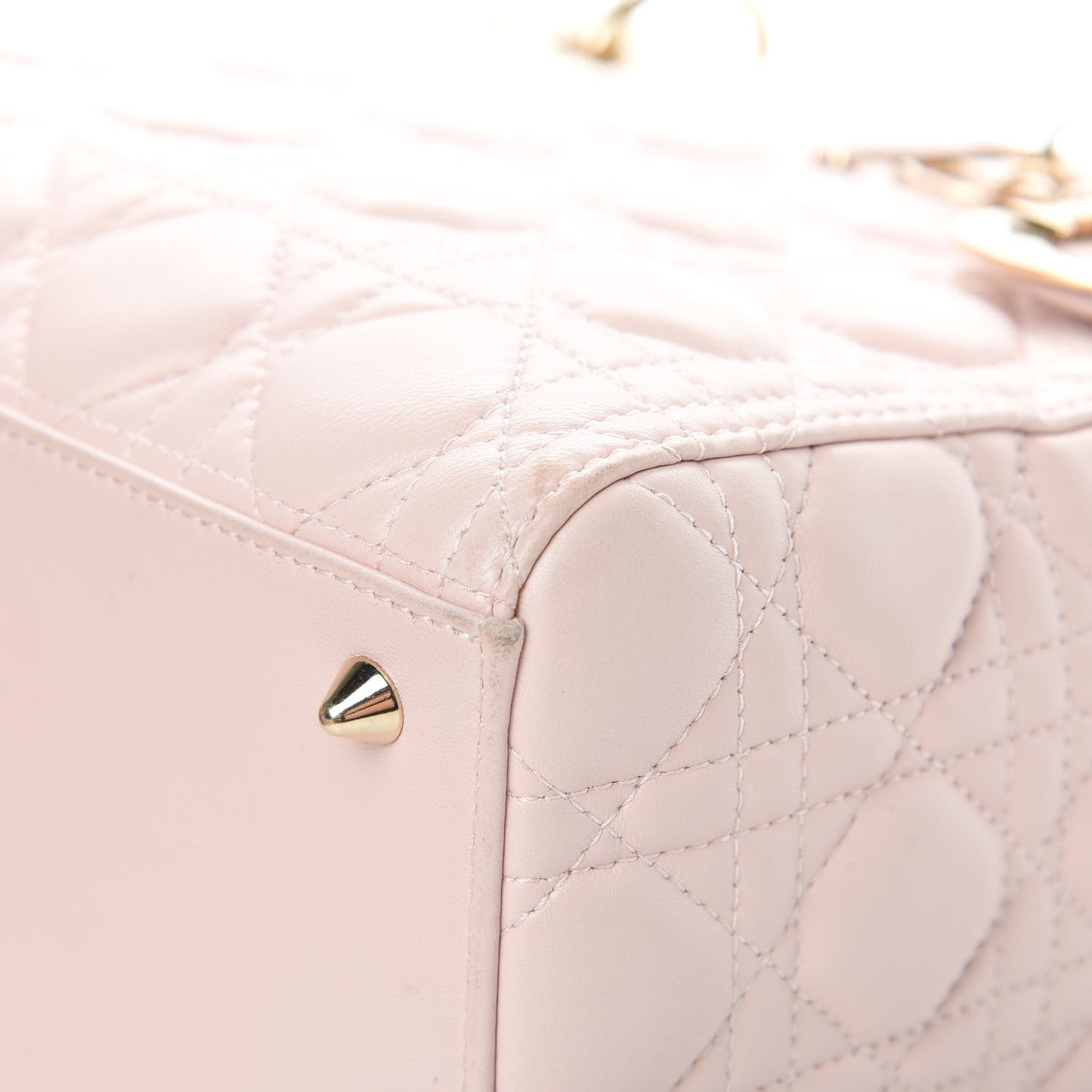 Lambskin Cannage Medium Lady Dior Light Pink