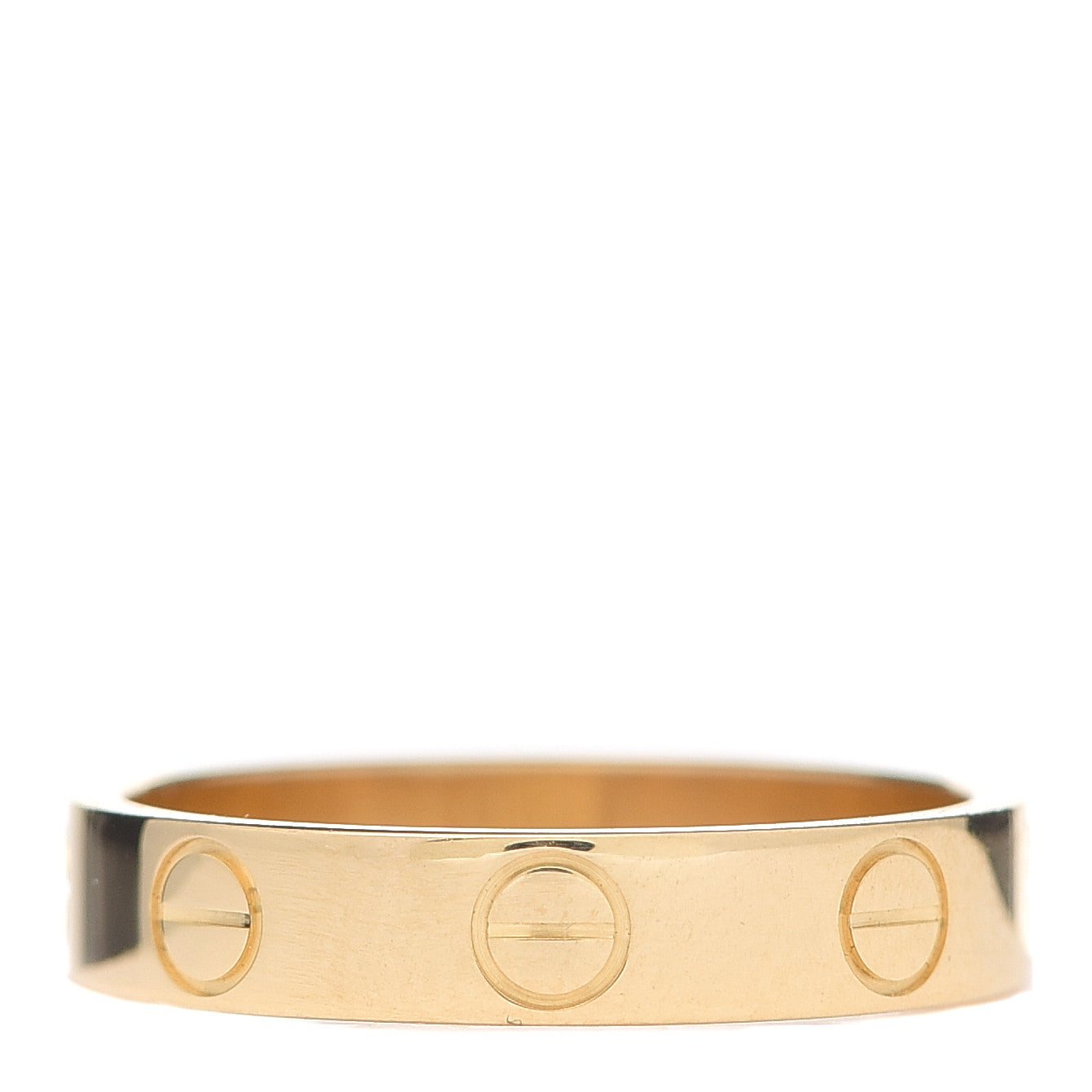 18K Yellow Gold 3.5mm LOVE Wedding Band Ring 49 4.75
