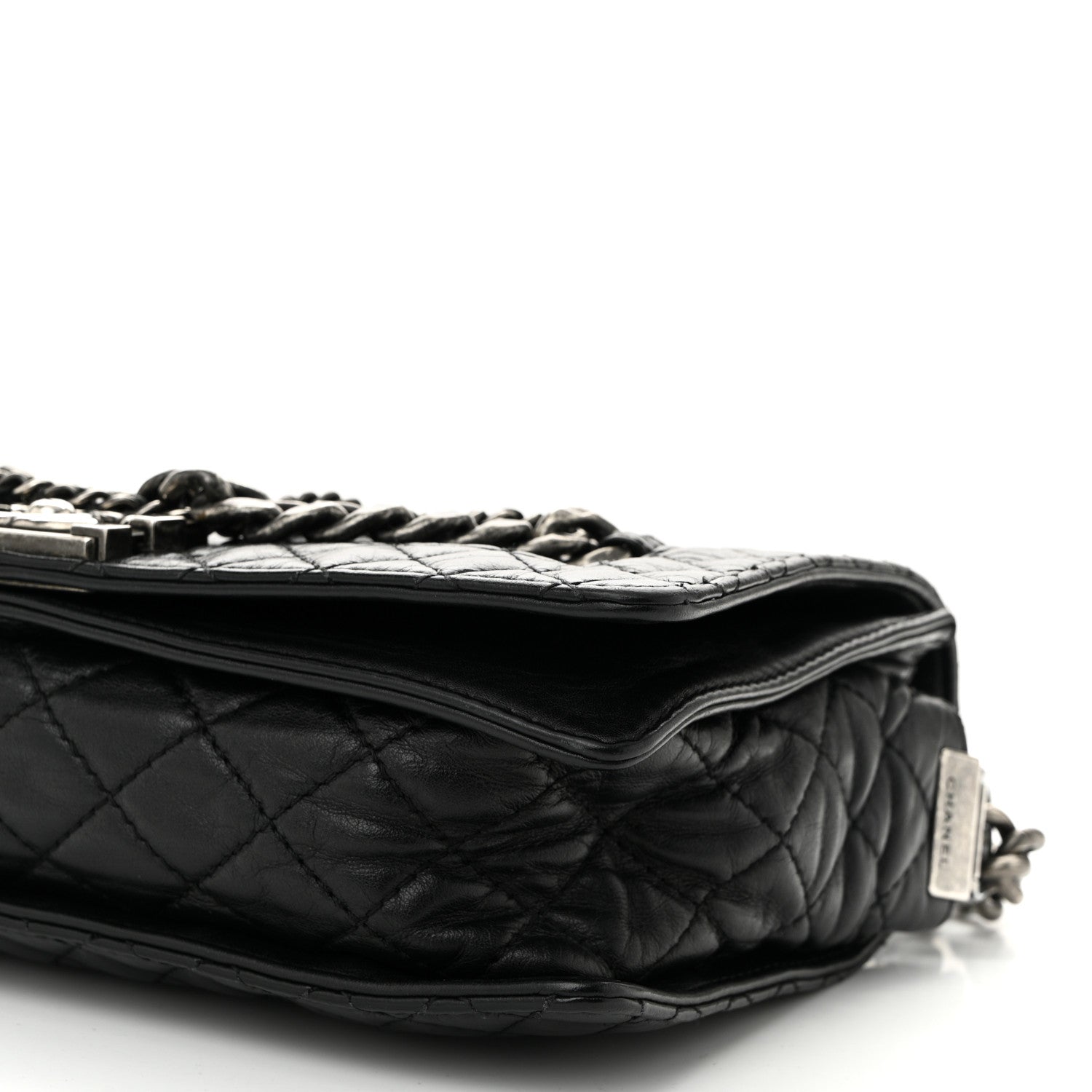Chanel Calfskin Enchained New Medium Boy Flap Black 10 of 11