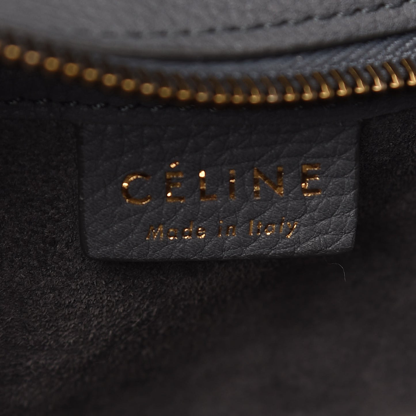 Drummed Calfskin Nano Luggage Kohl