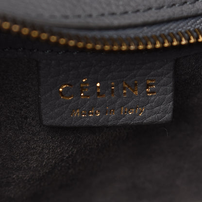 Celine Drummed Calfskin Nano Luggage Kohl 5 of 8
