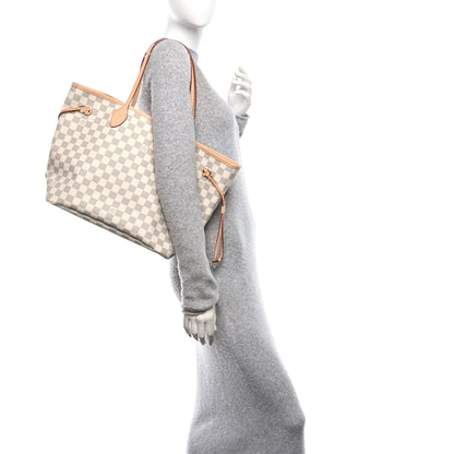Louis Vuitton Damier Azur Neo Neverfull MM Rose Ballerine 2 of 11
