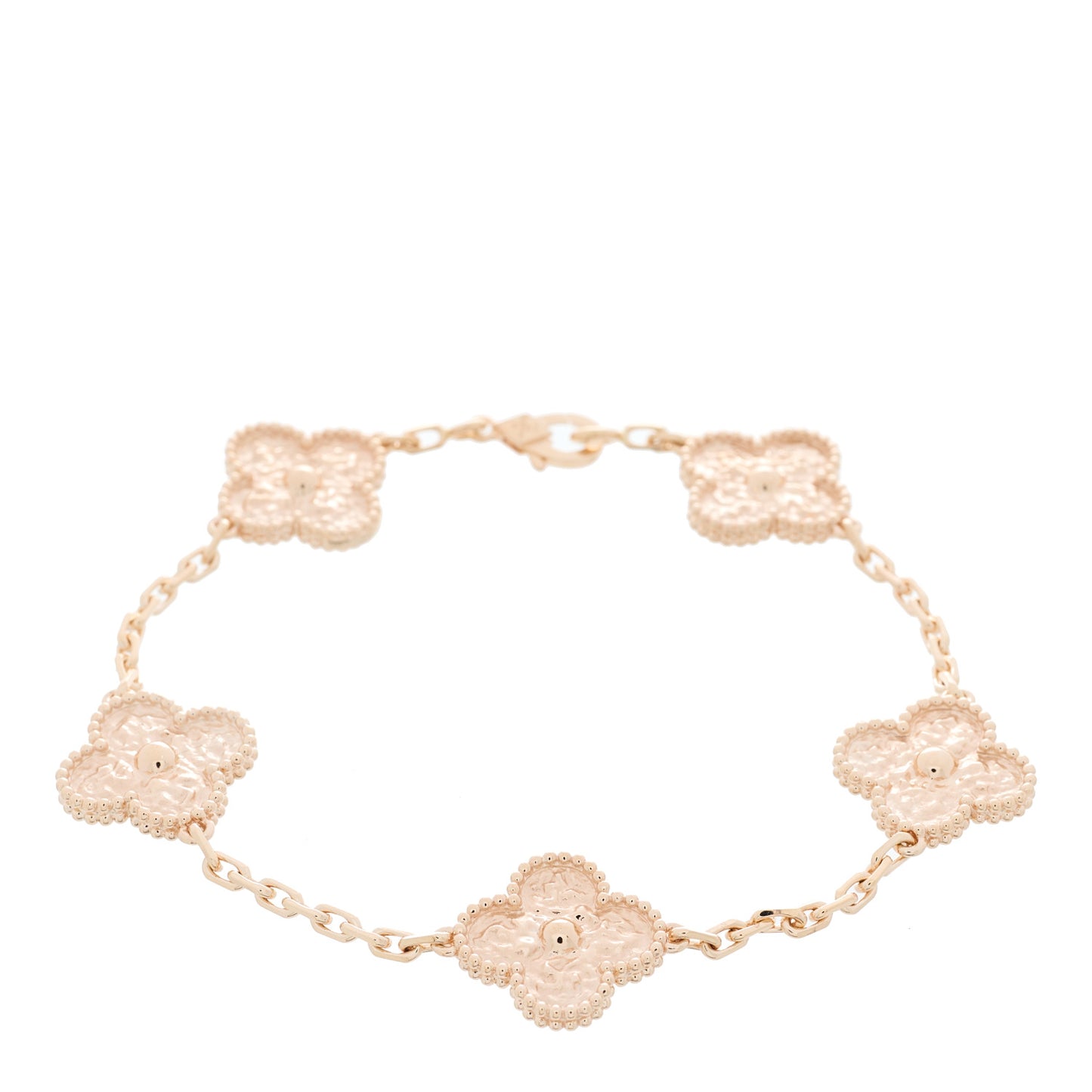 18K Rose Gold 5 Motifs Vintage Alhambra Bracelet