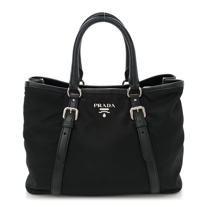 Prada Tessuto Nylon Soft Calf Small Tote Black 1 of 12