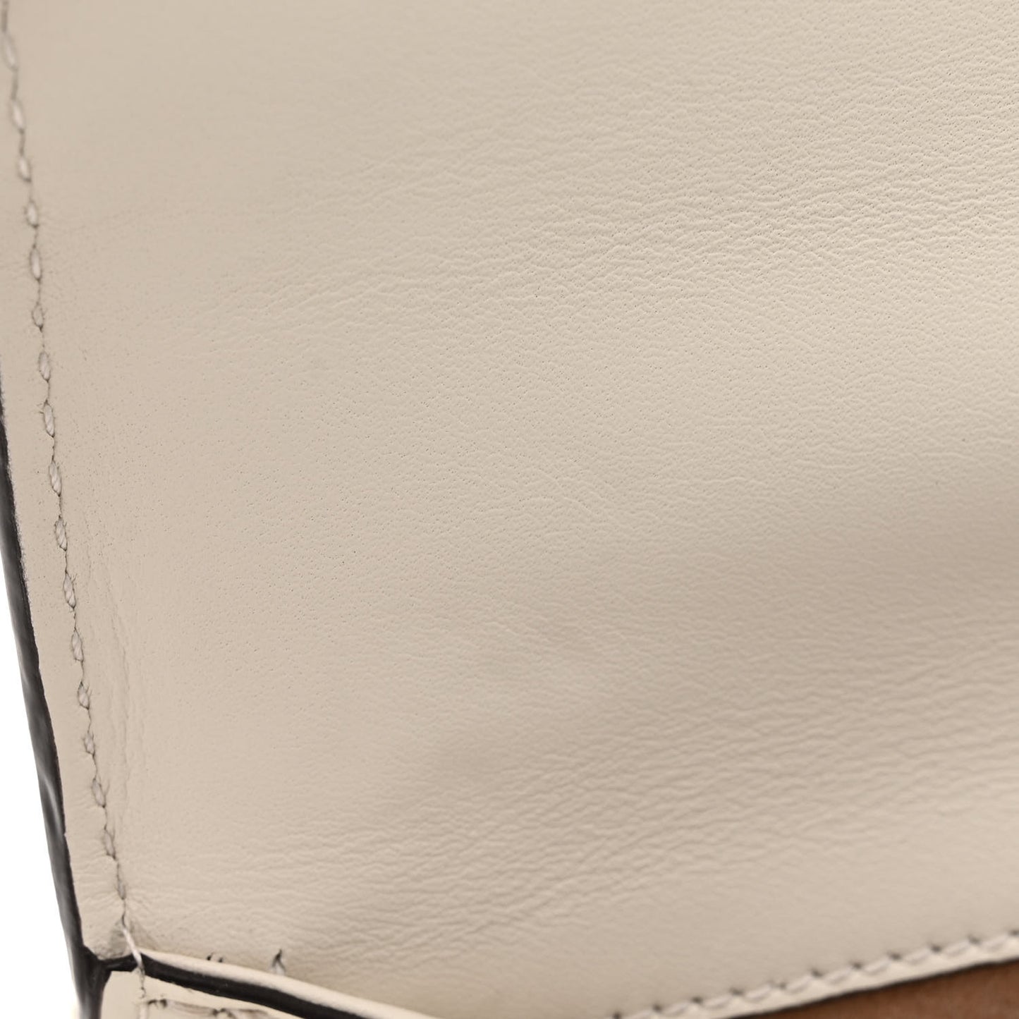 Calfskin Floral Embroidered Small Padlock Shoulder Bag White