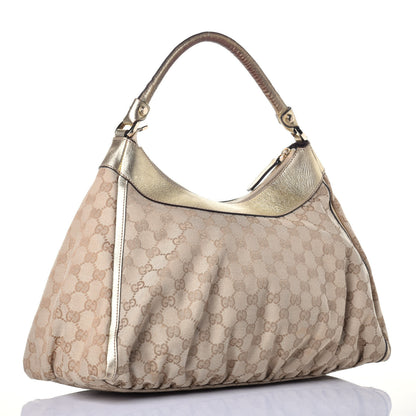 Gucci Monogram Large D Gold Hobo Gold 3 of 9