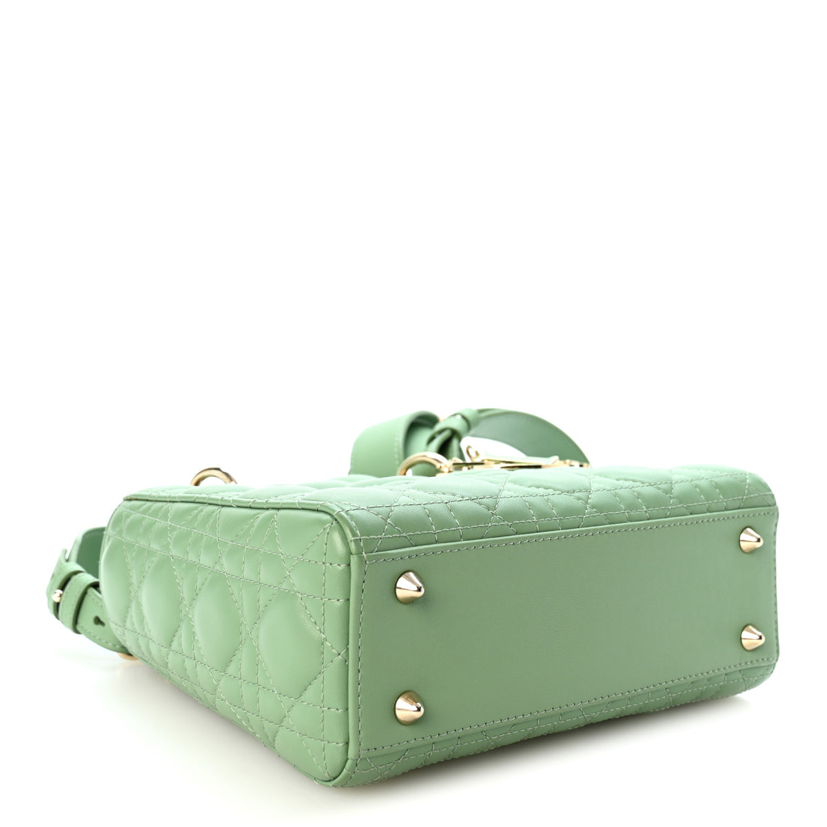 Lambskin Cannage Small My ABCDior Lady Dior Green