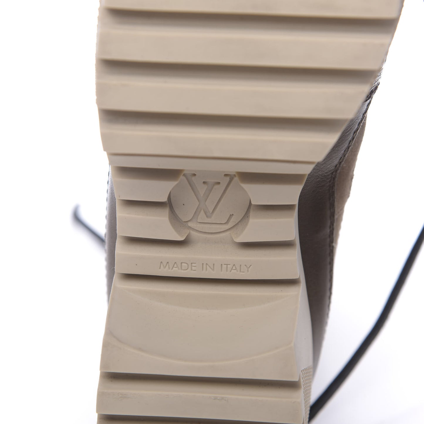 Suede Calfskin Monogram Laureate Platform Desert Boots 37 Beige