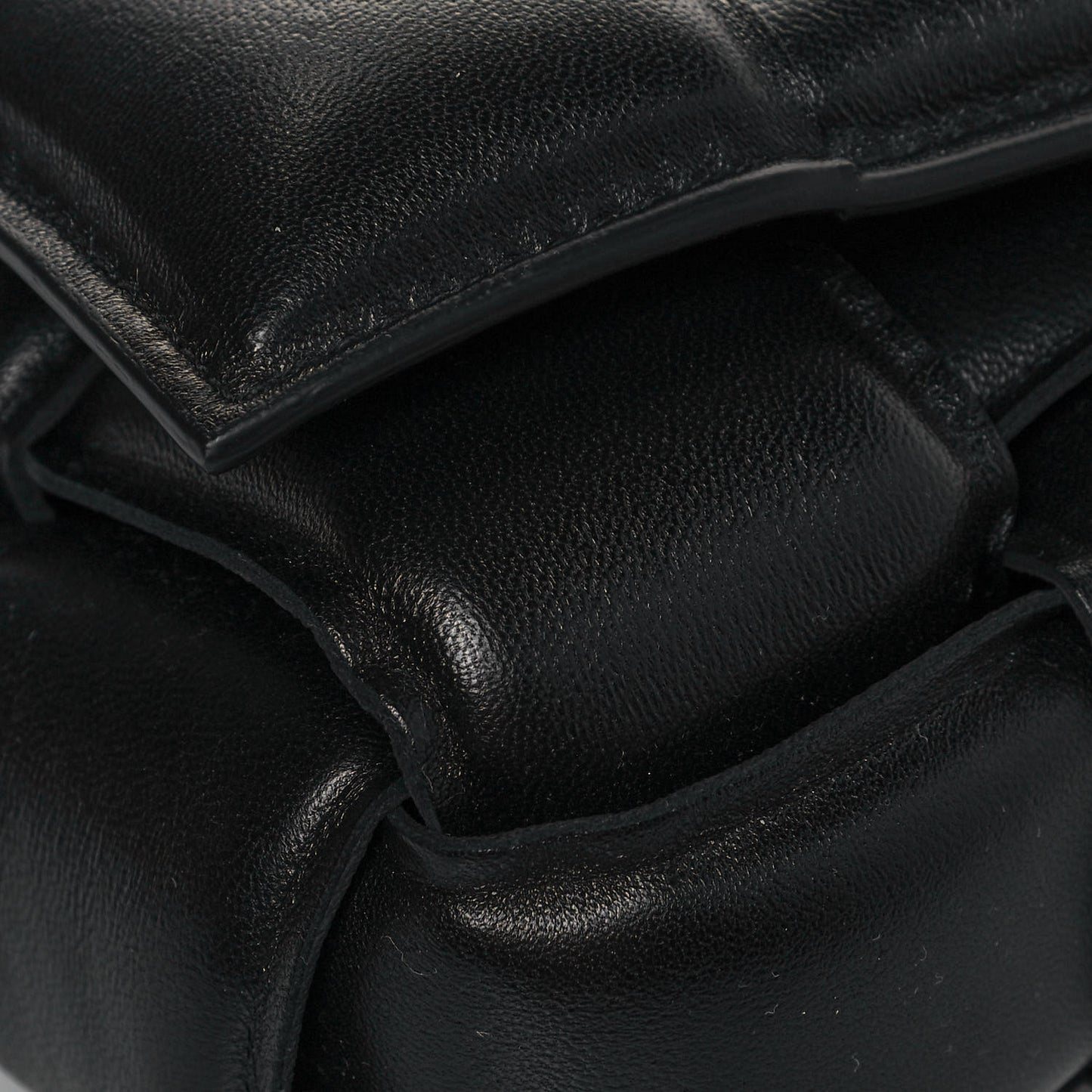 Nappa Maxi Intreccio Padded Cassette Crossbody Bag Black
