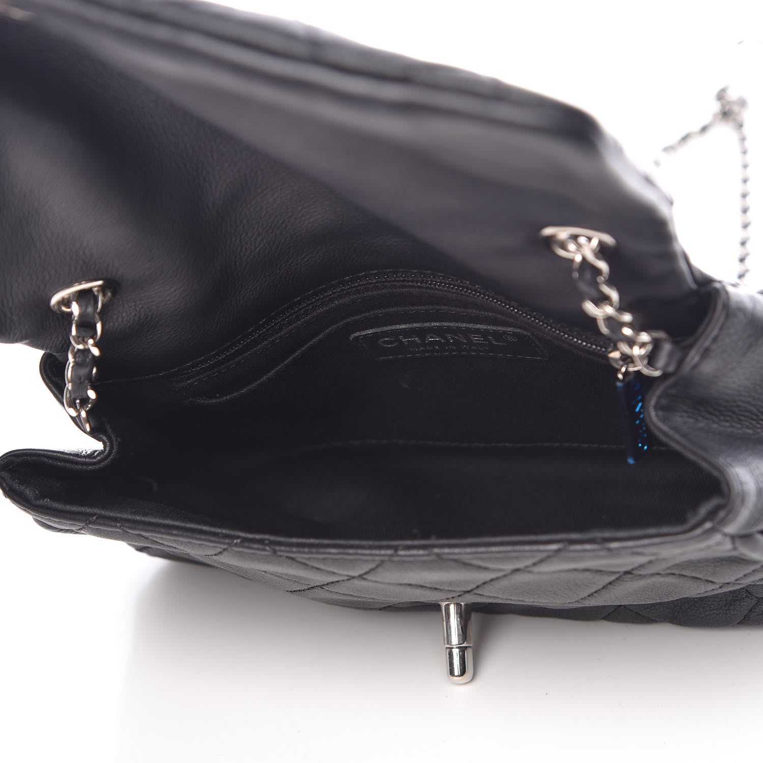 Chanel Grained Calfskin Single Flap Black 7 of 9
