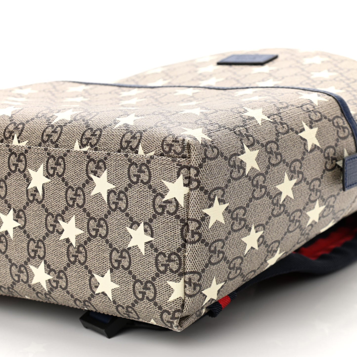 GG Supreme Monogram Stars Childrens Backpack Beige Ebony Yellow Royal