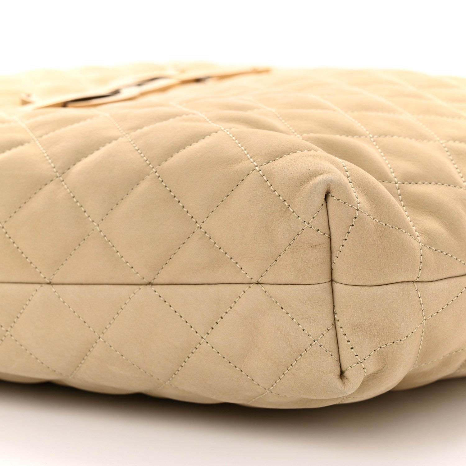 Saint Laurent Nubuck Suede Quilted Maxi Icare Shopping Tote Beige 10 of 12