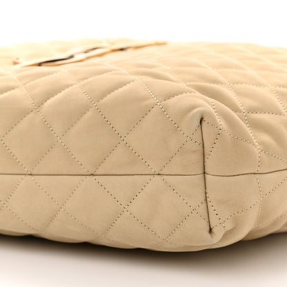 Saint Laurent Nubuck Suede Quilted Maxi Icare Shopping Tote Beige 10 of 12