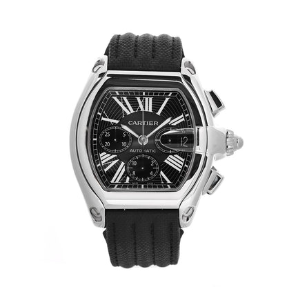 Cartier Stainless Steel Nylon 42mm Roadster Chronograph Automatic Watch Black 1 of 6