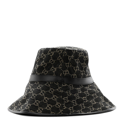 Gucci Monogram Wide Brim Hat M Black 5 of 9