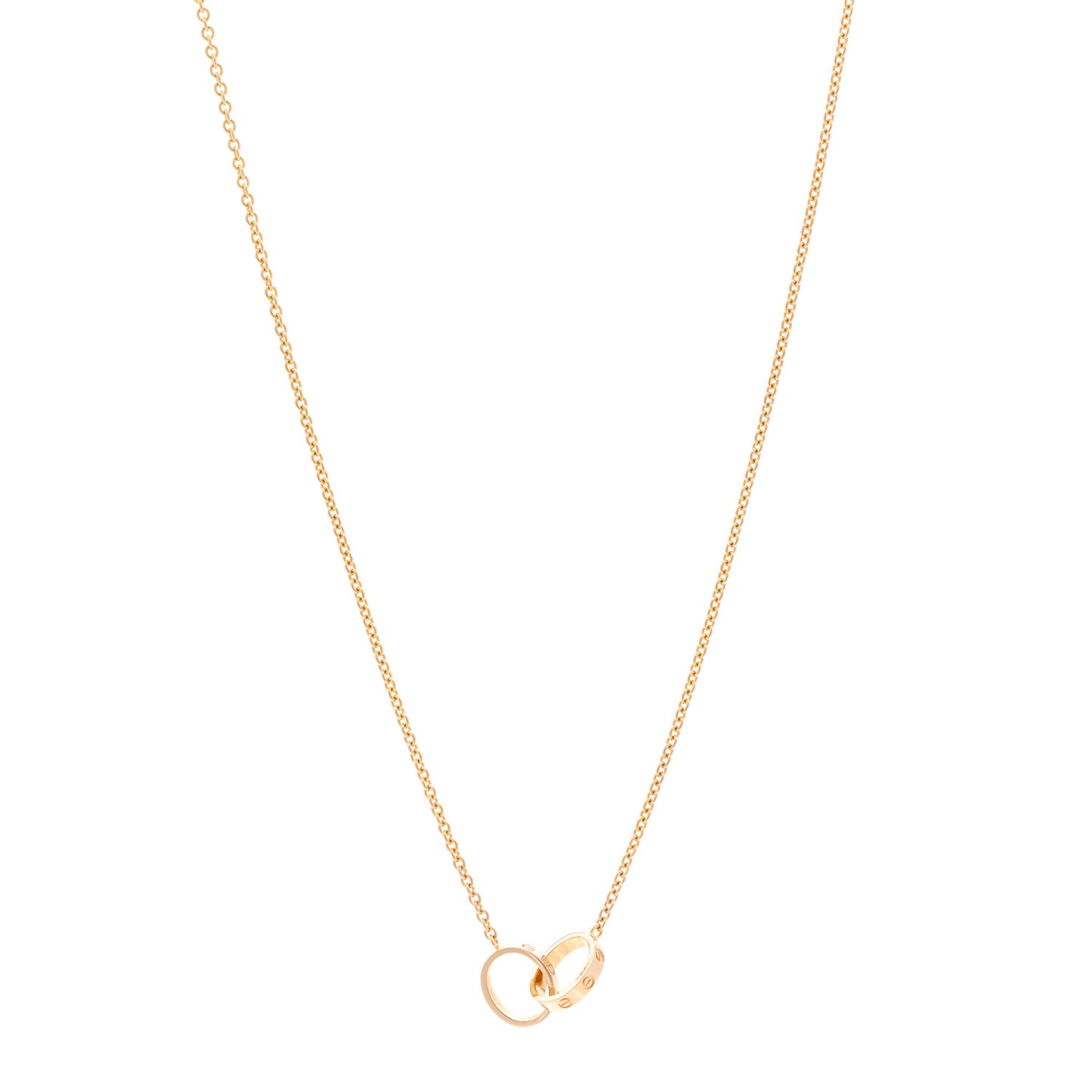 18K Pink Gold Interlocking LOVE Necklace