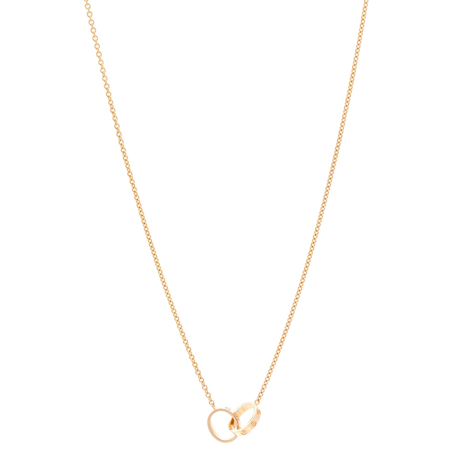 Cartier 18K Pink Gold Interlocking LOVE Necklace 1 of 5