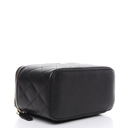 Chanel Caviar Quilted Small Vanity Case With Chain Black 3 of 9