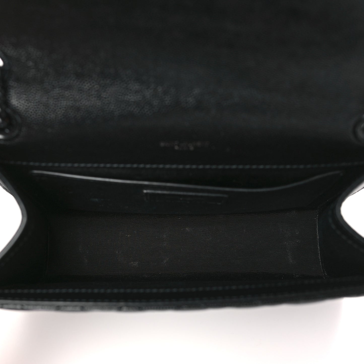 Grain De Poudre Textured Mixed Matelasse Triquilt Medium Monogram Monochrome Satchel Black