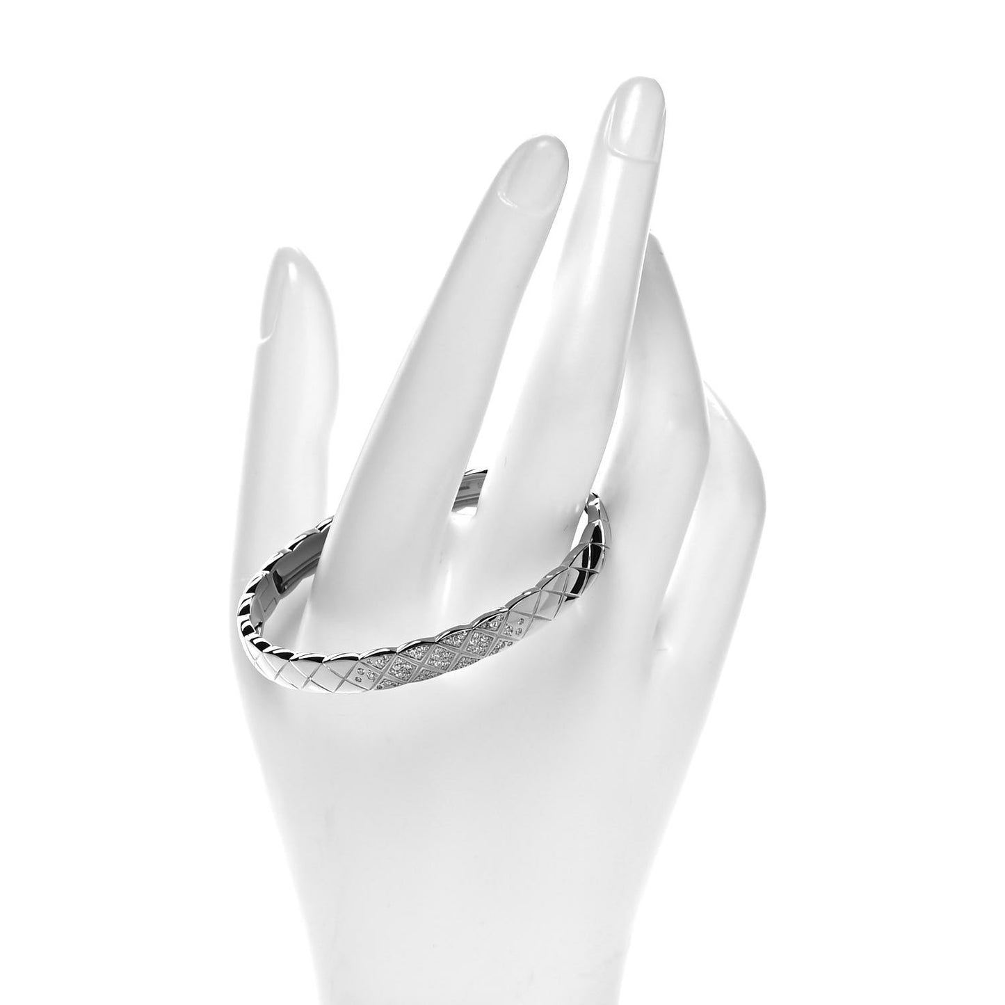 18K White Gold Diamond Coco Crush Bracelet S