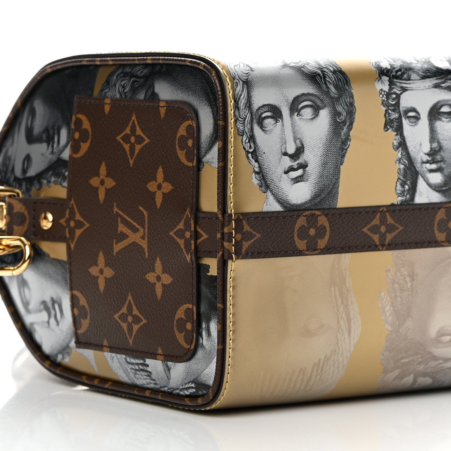 Louis Vuitton X FORNASETTI Calfskin Fornasetti Speedy Bandouliere 25 Gold 8 of 11