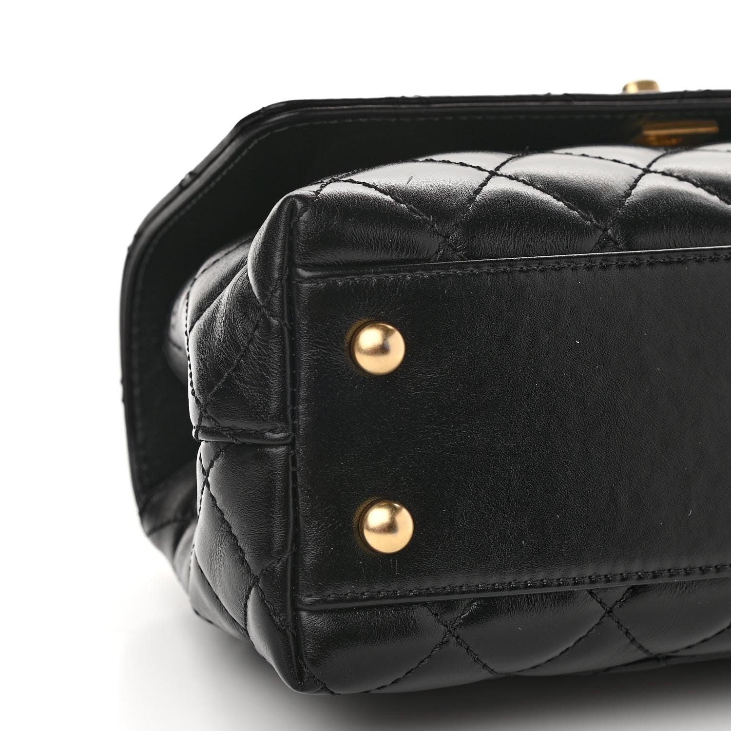 Chanel Calfskin Quilted Mini Coco Handle Flap Black 9 of 11