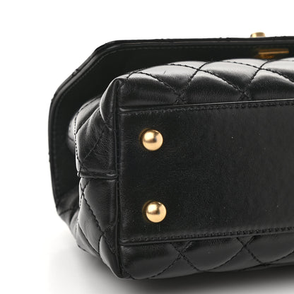 Chanel Calfskin Quilted Mini Coco Handle Flap Black 9 of 11