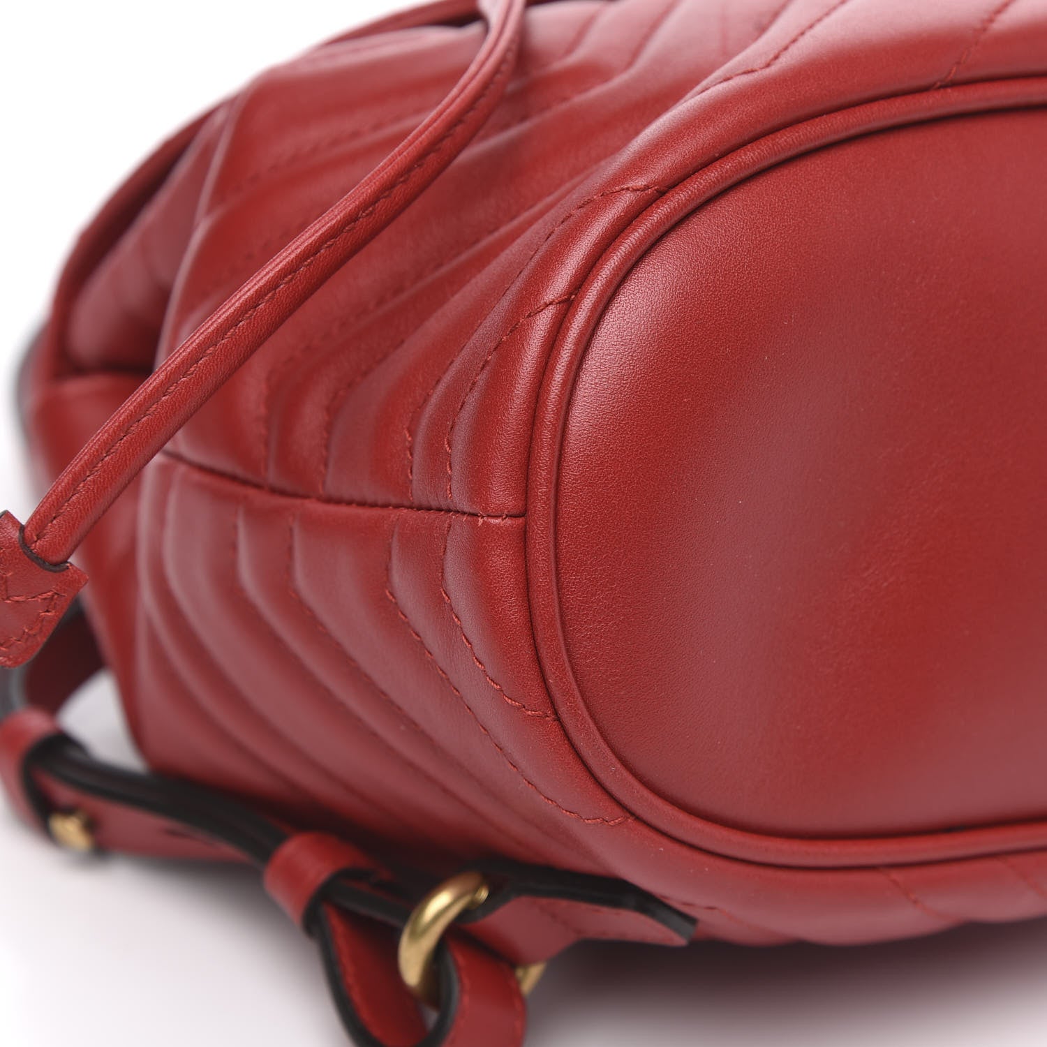 Gucci Calfskin Matelasse GG Marmont Flap Backpack Hibiscus Red 7 of 9