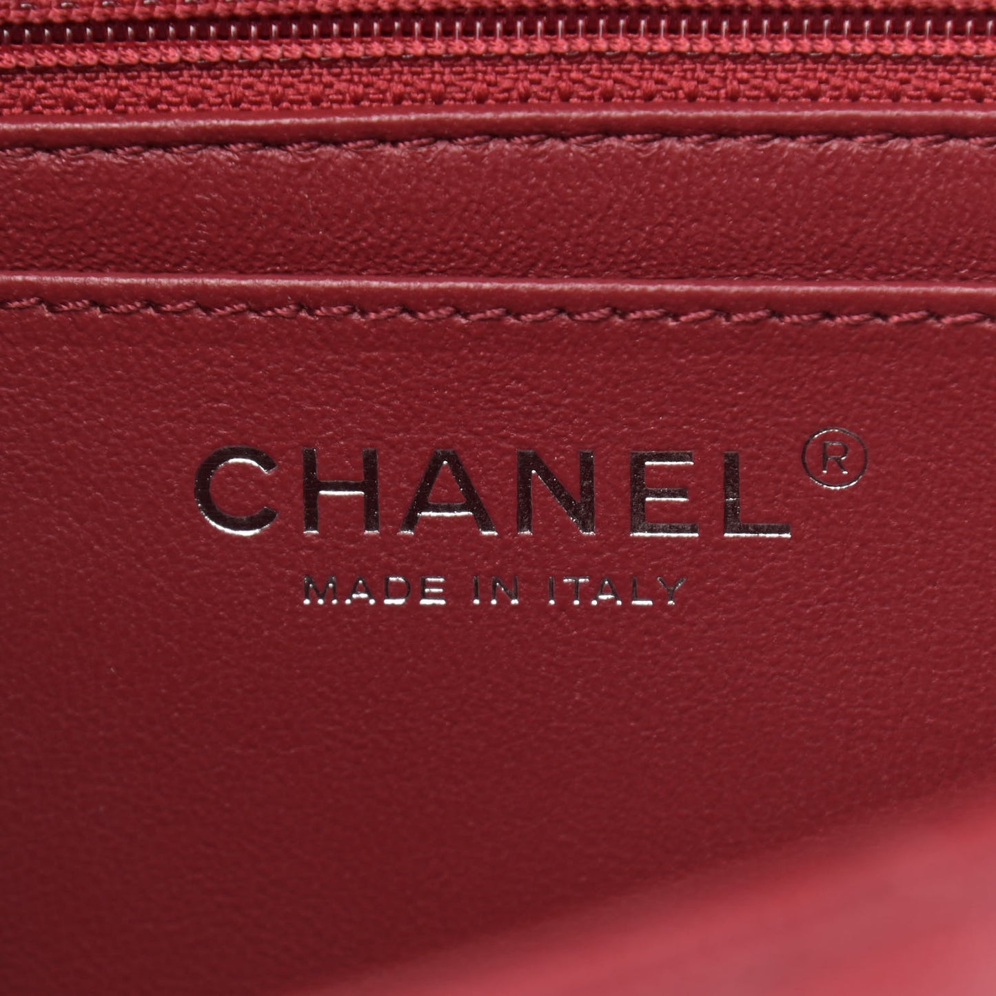 Caviar Quilted Mini Rectangular Flap Red