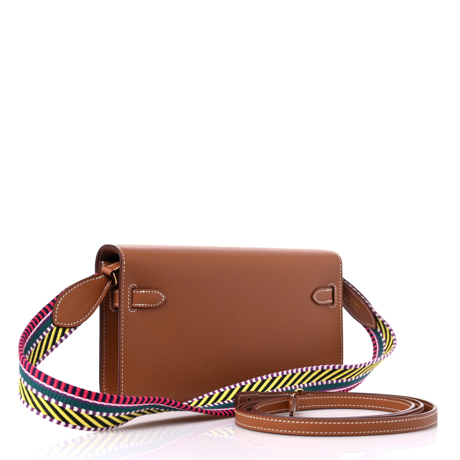 Hermes Evercolor Cavale Kelly Wallet To Go Gold Multicolor 3 of 8