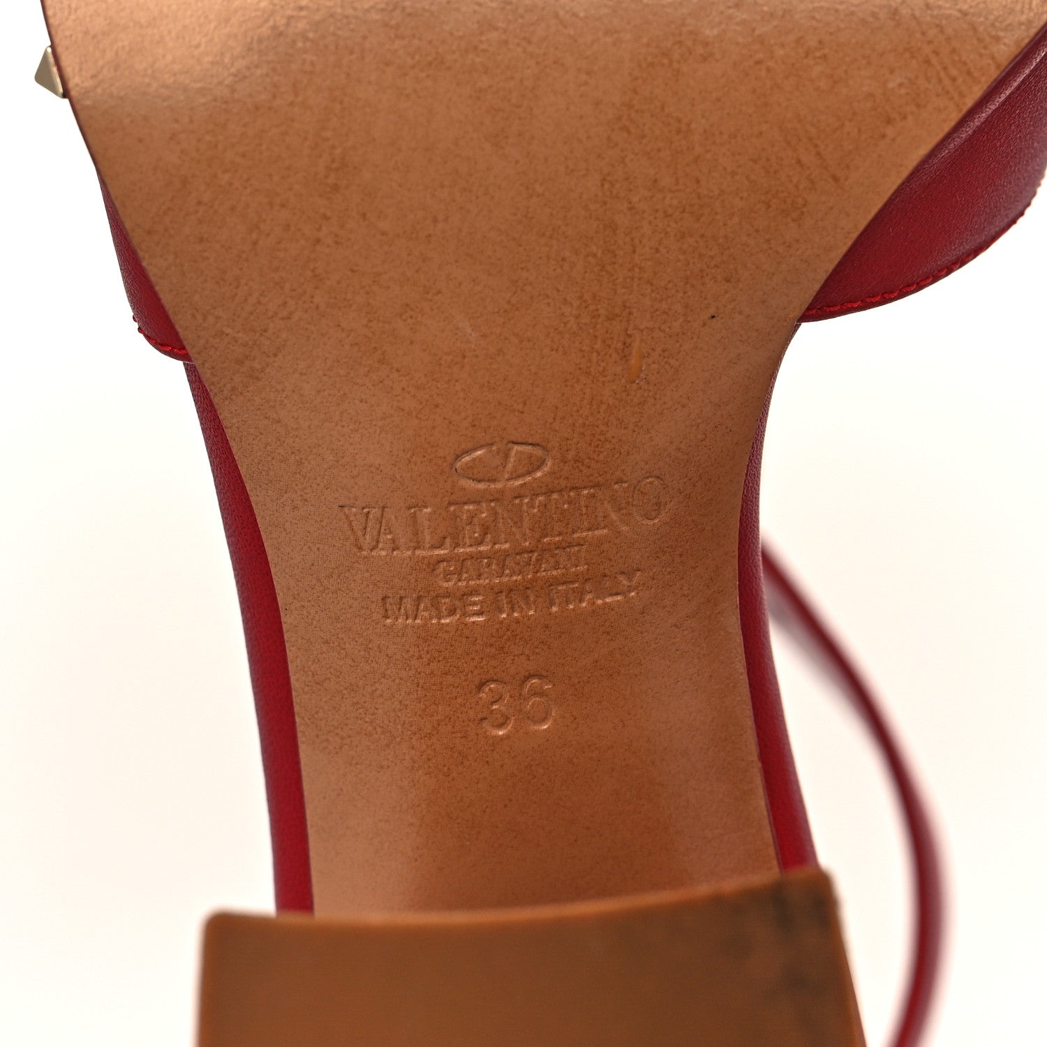 Valentino Garavani Calfskin Soul Rockstud Ankle Strap 105mm Sandals 36 Rosso Valentino 6 of 10