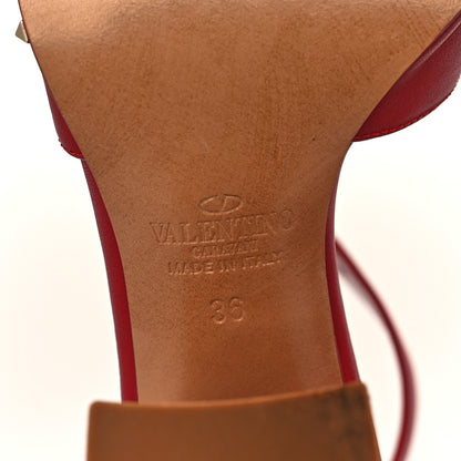 Valentino Garavani Calfskin Soul Rockstud Ankle Strap 105mm Sandals 36 Rosso Valentino 6 of 10