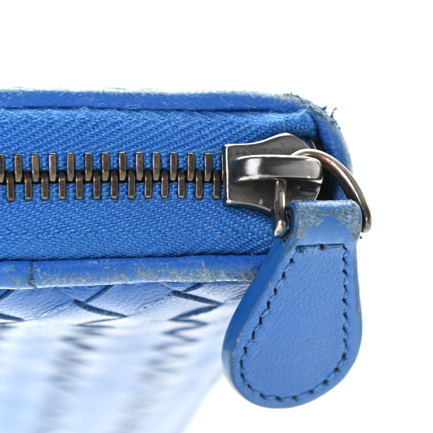 Bottega Veneta Nappa Intrecciato Zip Around Wallet Electrique 16 of 17