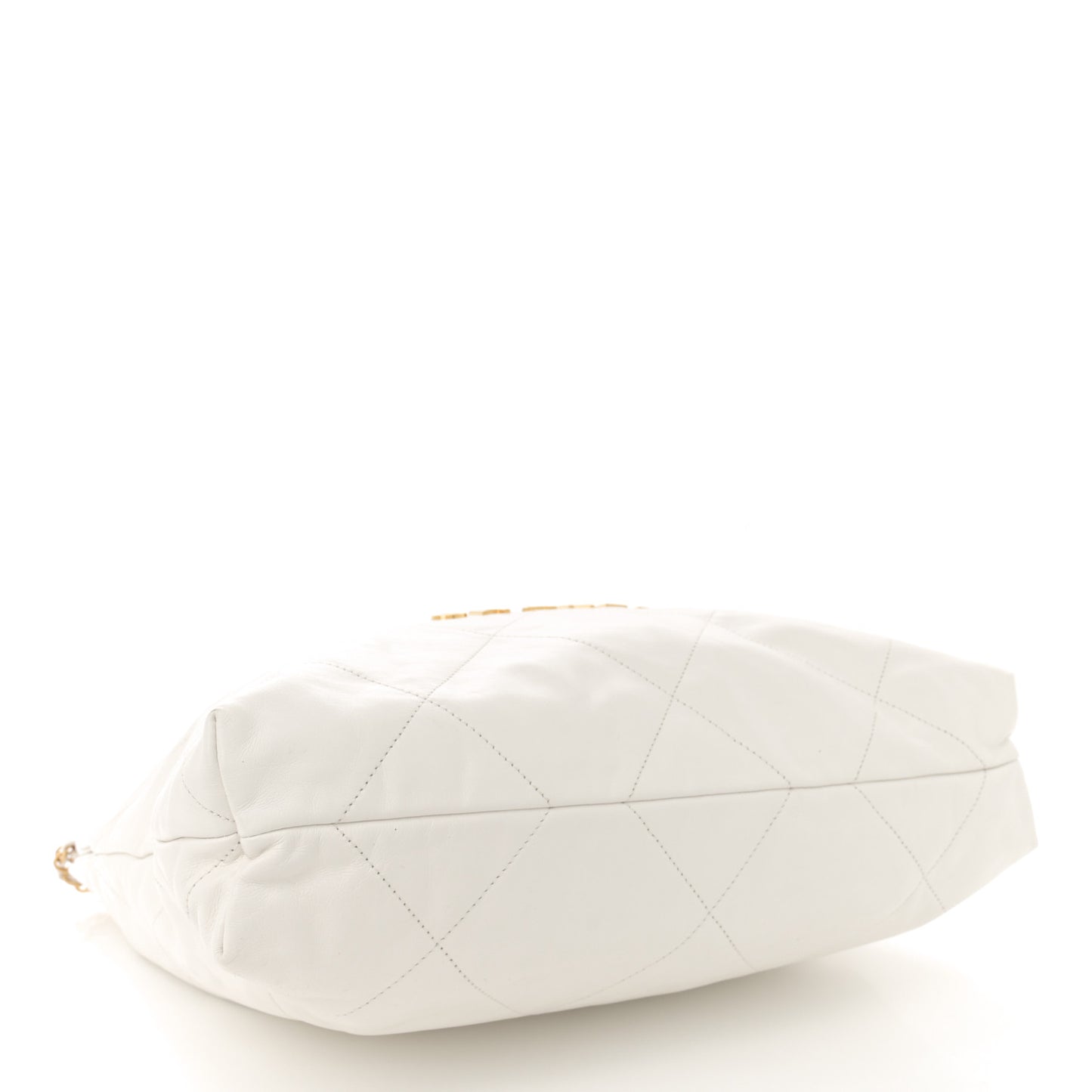 Shiny Calfskin Quilted Chanel 22 White