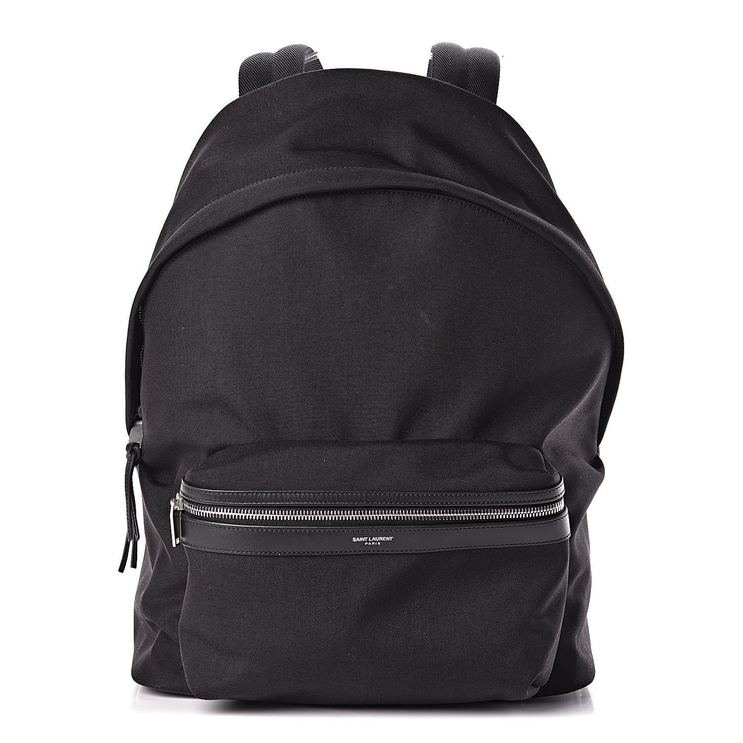 Saint Laurent Canvas City Backpack Black 1 of 10