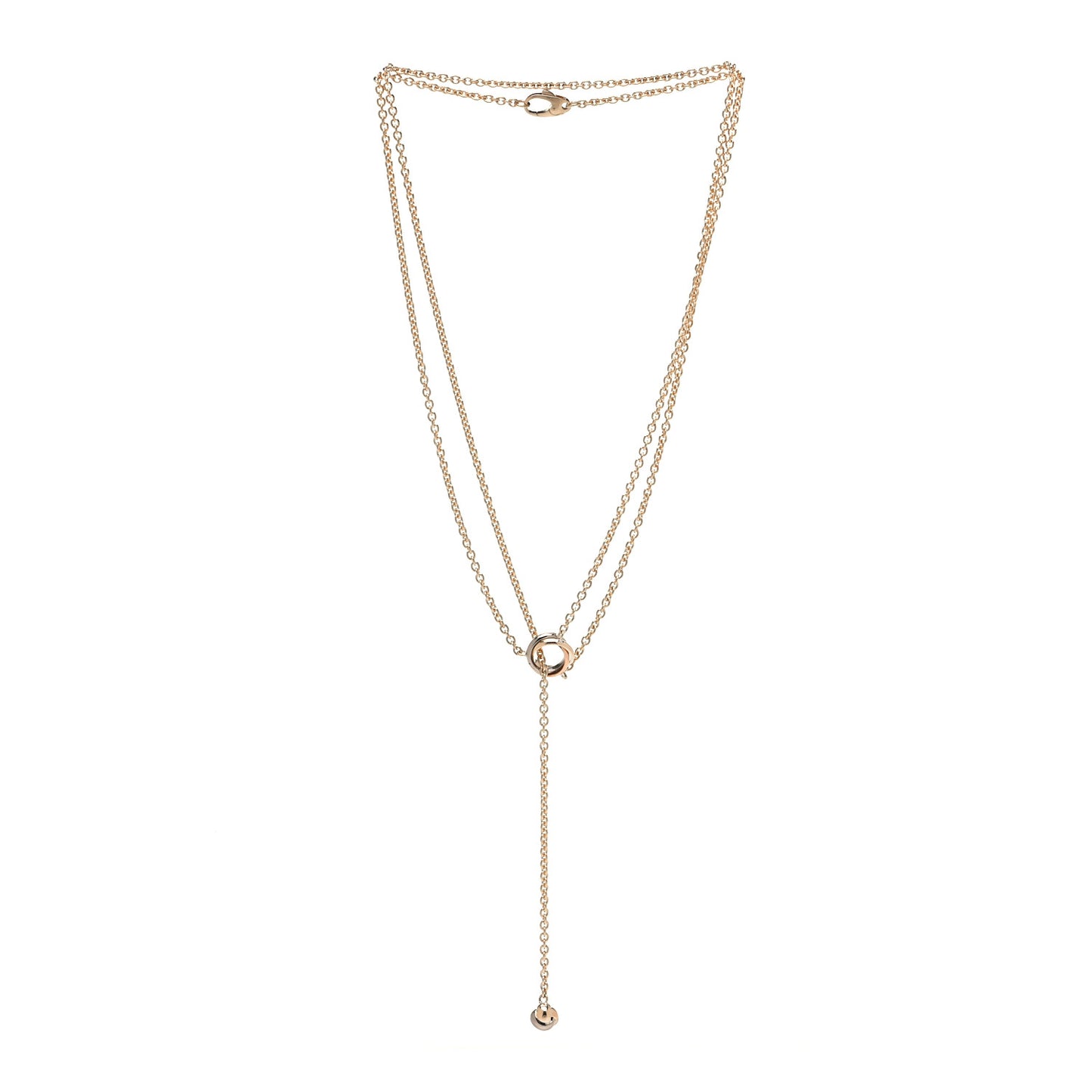 18K Pink Yellow White Gold Baby Trinity Pampilles Necklace