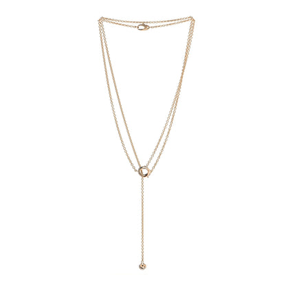 Cartier 18K Pink Yellow White Gold Baby Trinity Pampilles Necklace 4 of 10
