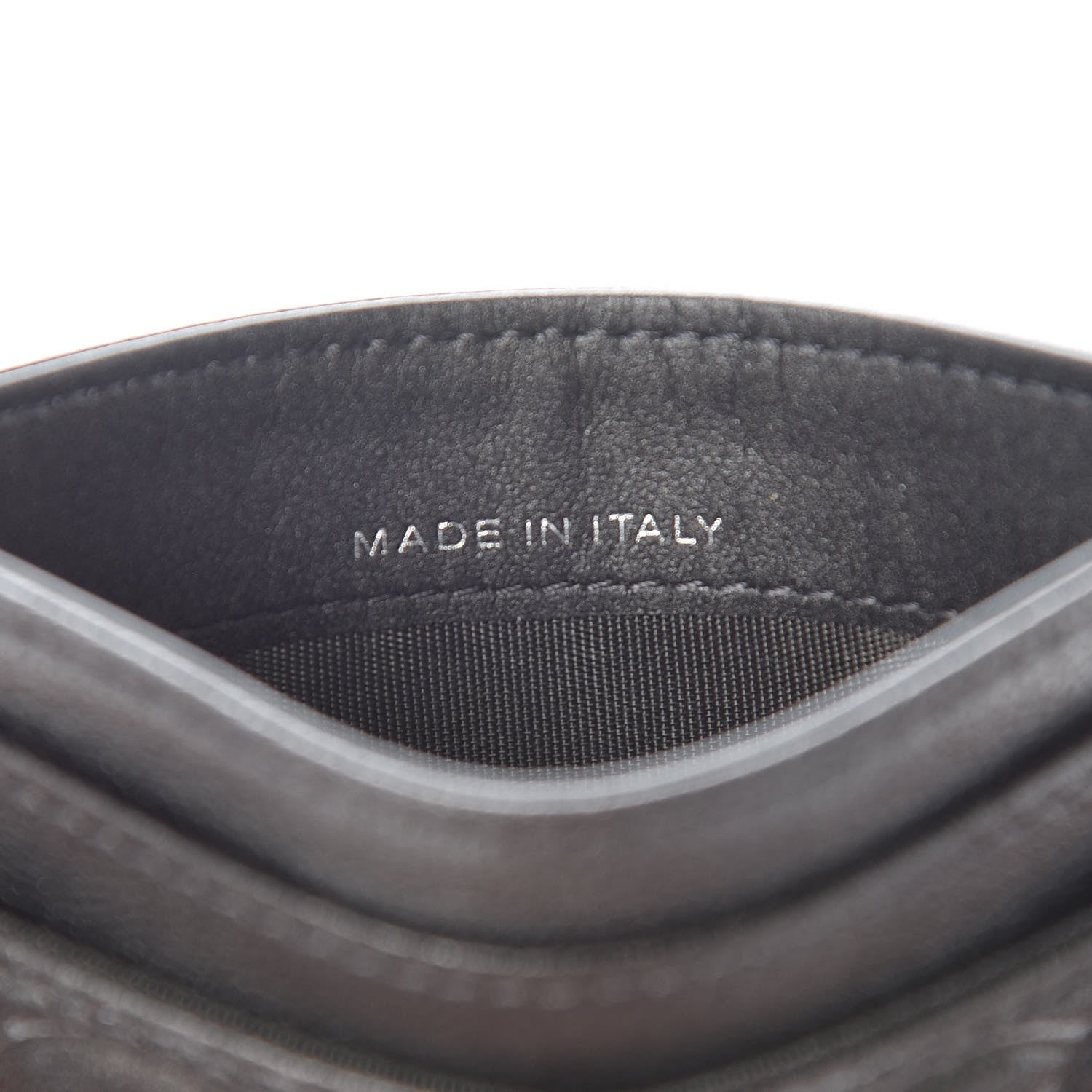 Chanel Goatskin Camellia Embossed Card Holder Grey 7 of 11