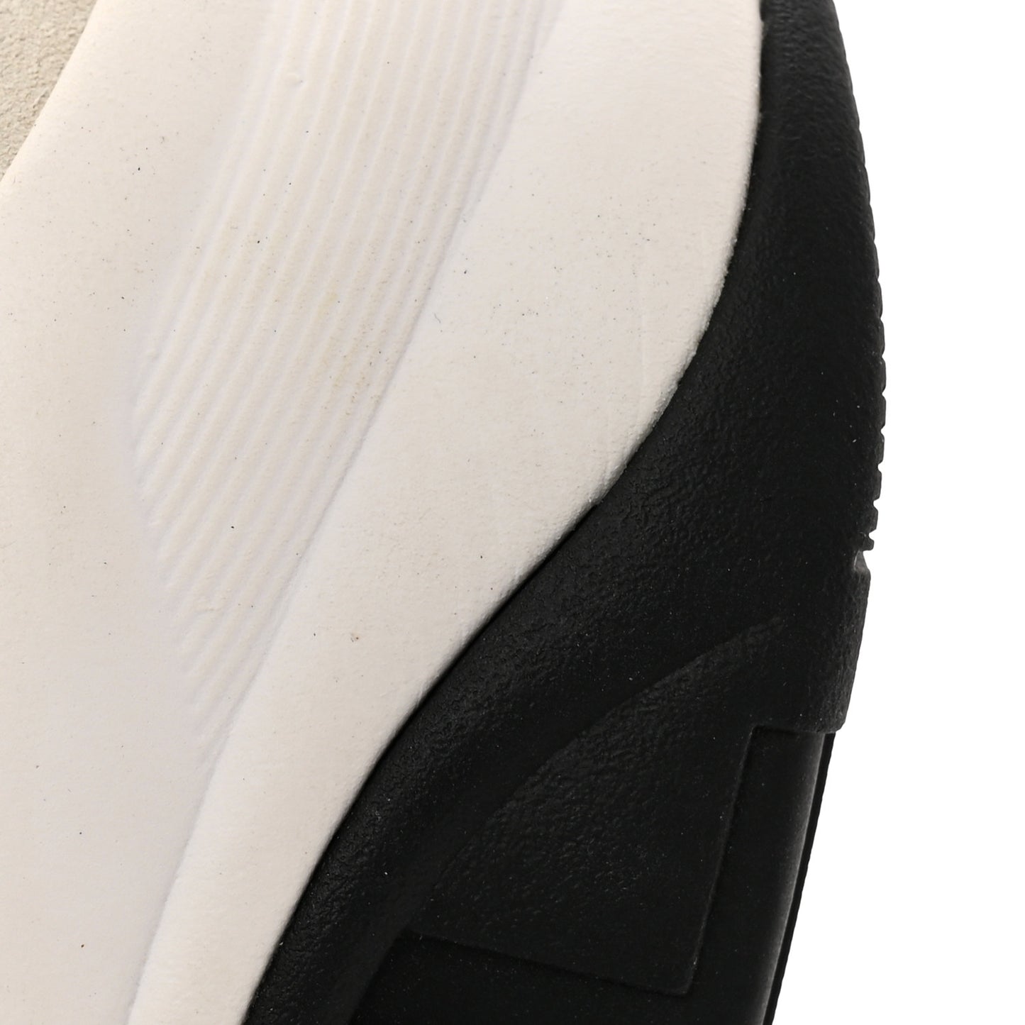 Fabric Calfskin Suede CC Womens Sneakers 38.5 White