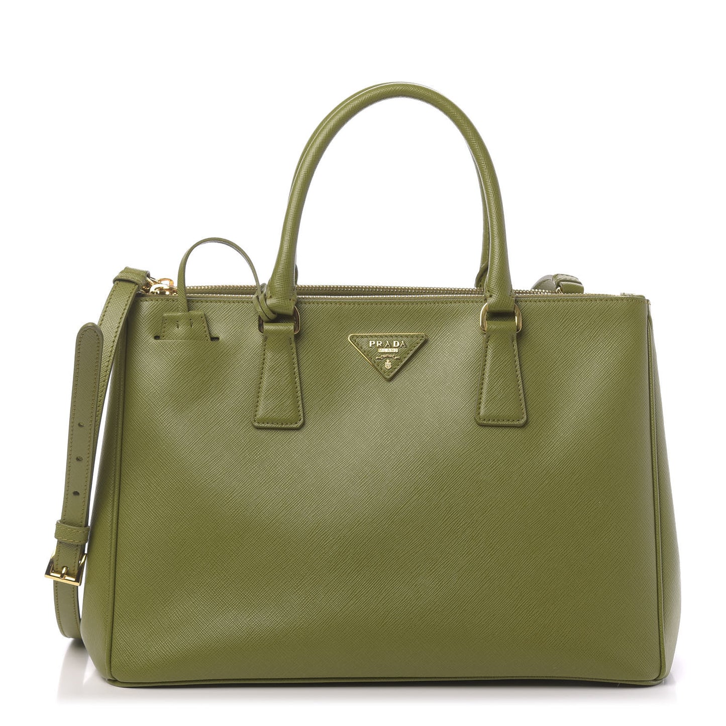 Saffiano Medium Galleria Double Zip Tote Edera