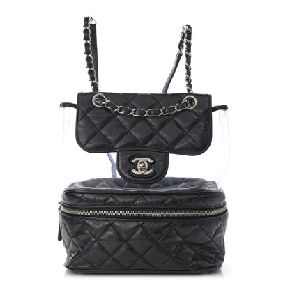 Chanel Crumpled Calfskin PVC Quilted Backpack Black 1 of 12