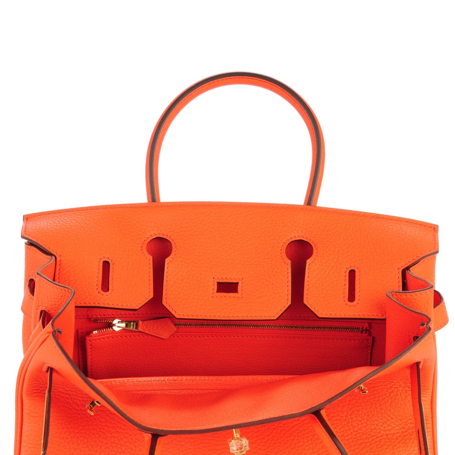 Hermes Taurillon Clemence Birkin 30 Orange Poppy 20 of 27