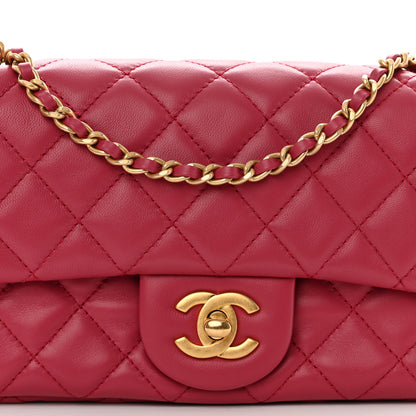 Chanel Lambskin Quilted Mini Rectangular Pearl Crush Flap Fuchsia 8 of 10