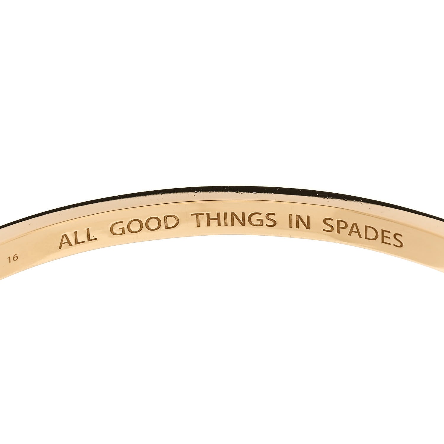 Foundrae 18K Yellow Gold Ceramic Omne Bonum Reverie Thin Bangle Bracelet 4 of 5