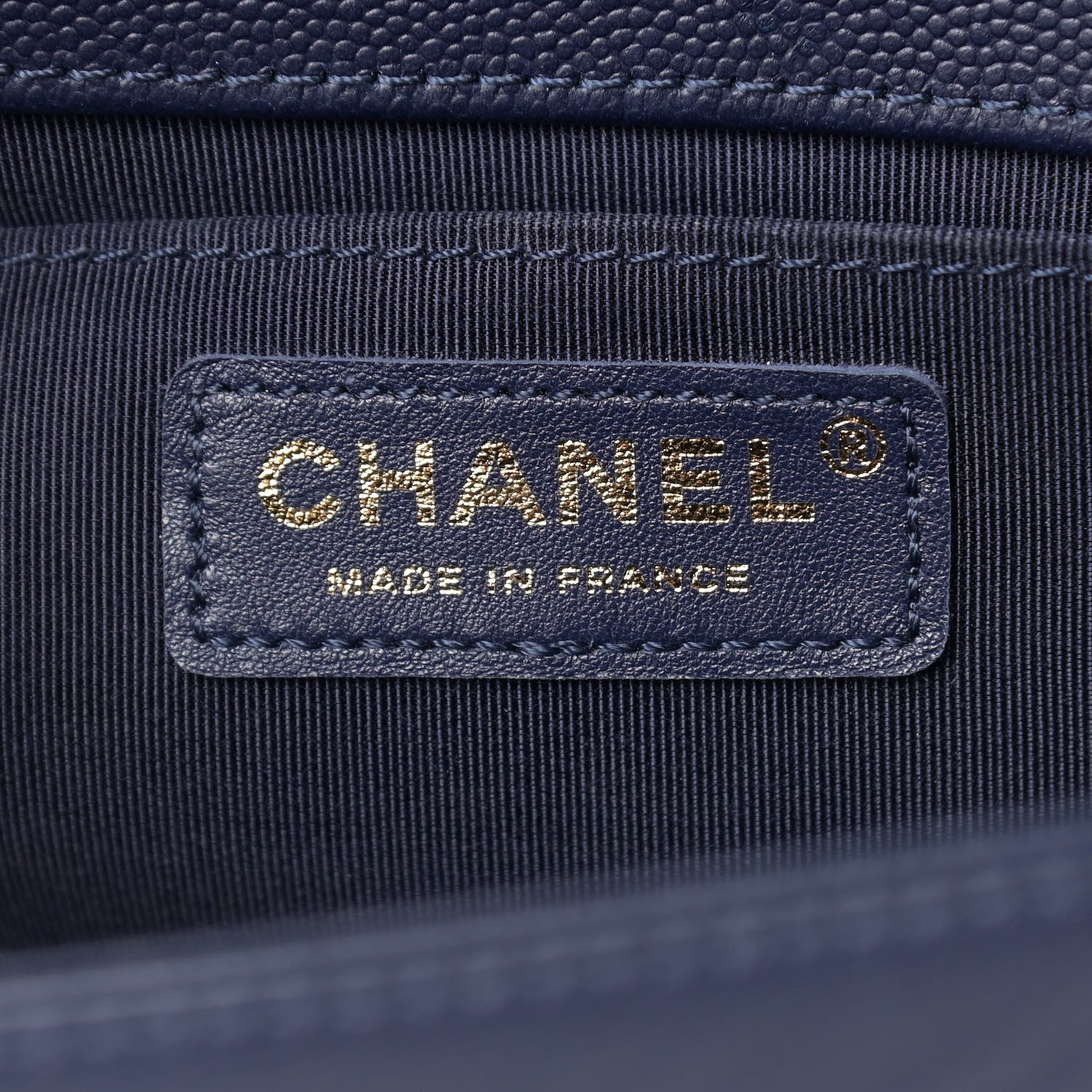 Chanel Caviar Quilted Medium Boy Flap Navy 6 of 11