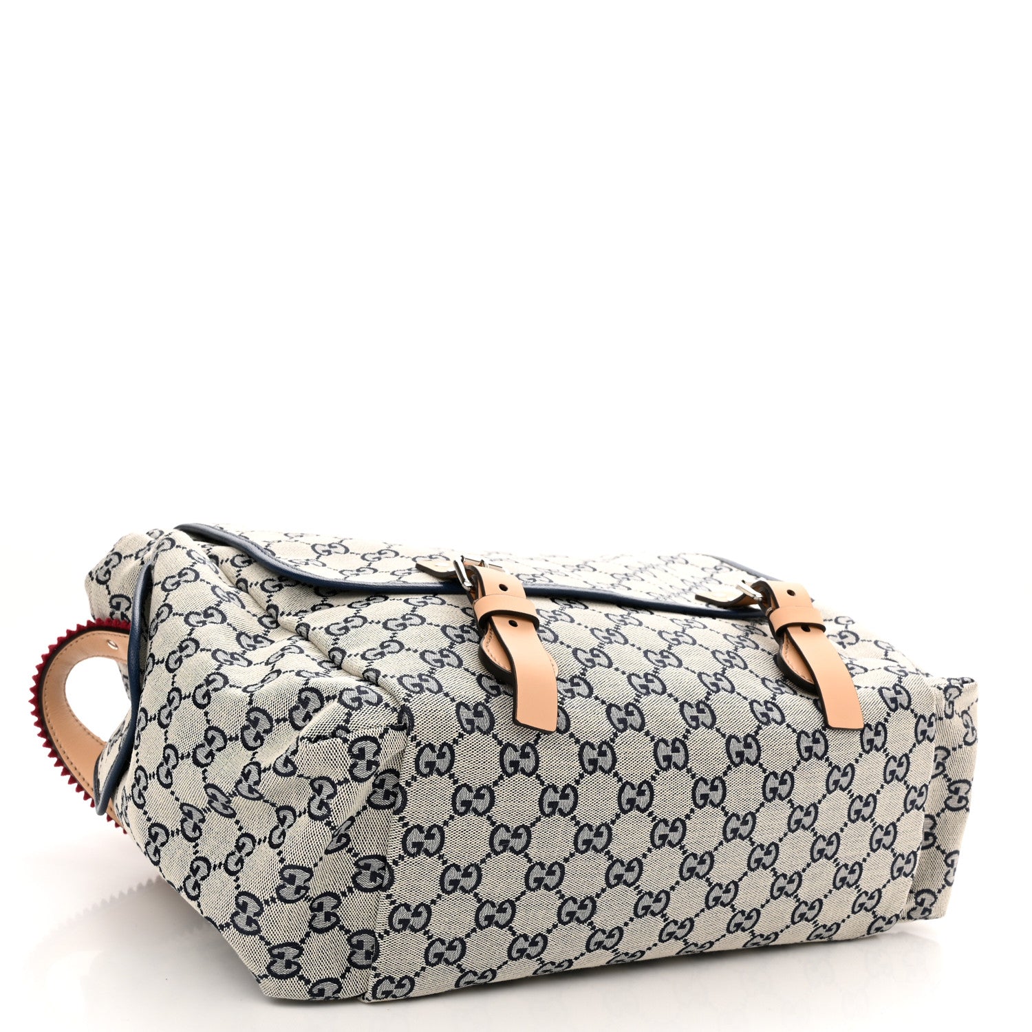 Gucci GG Monogram Diaper Bag Beige Blue 4 of 10