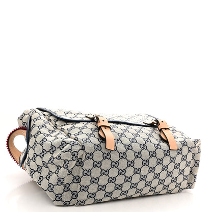 Gucci GG Monogram Diaper Bag Beige Blue 4 of 10