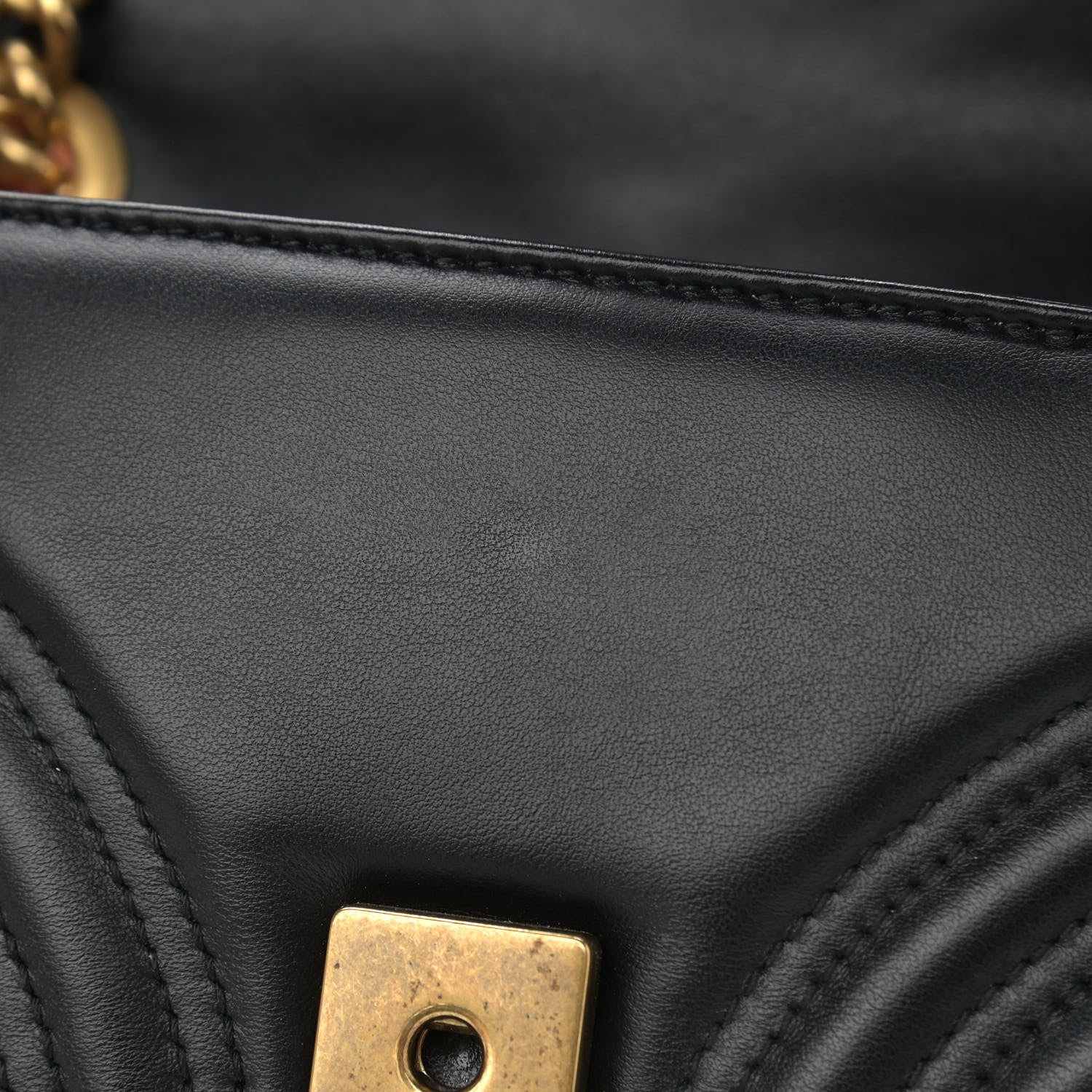 Gucci Calfskin Matelasse Mini GG Marmont Shoulder Bag Black 11 of 11