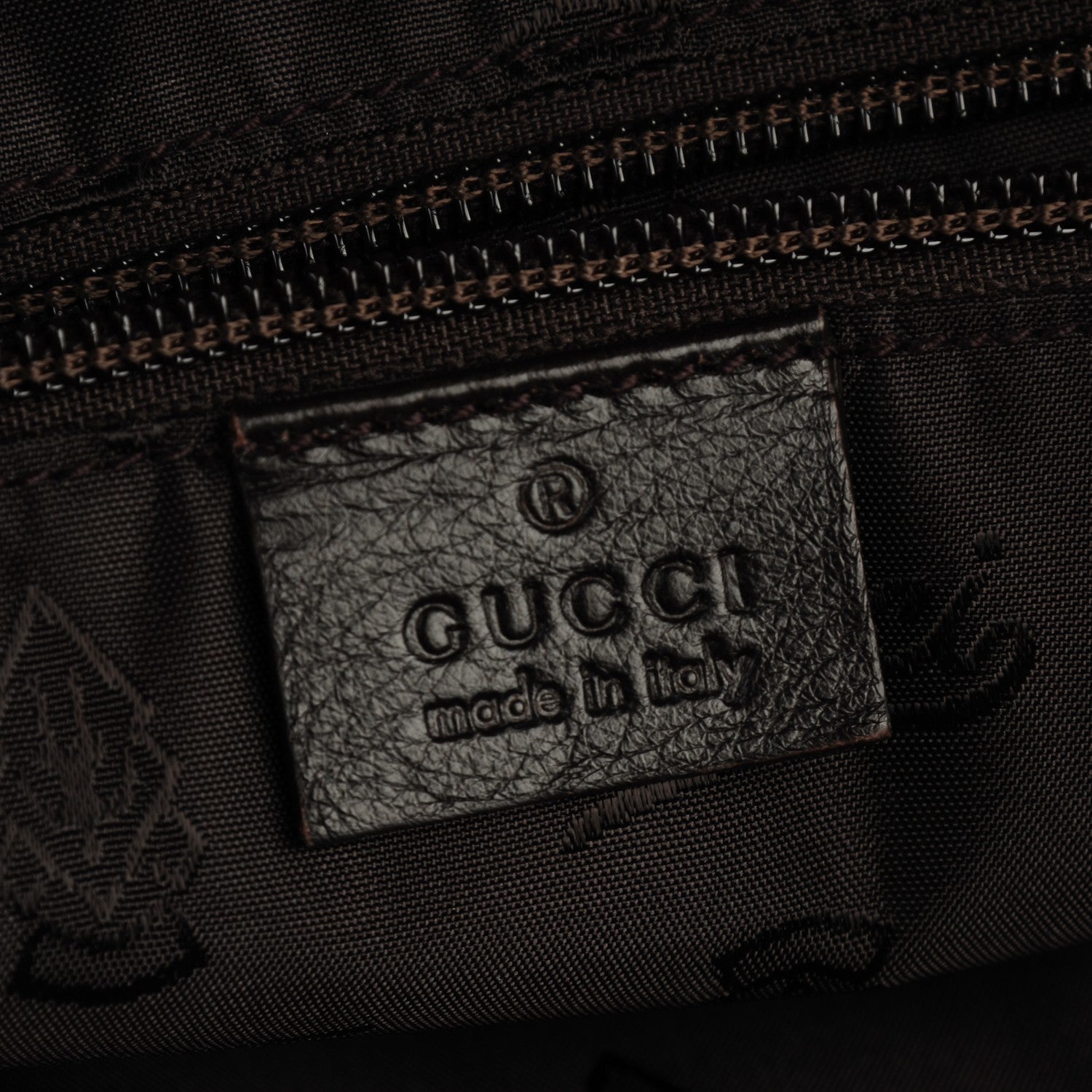 Gucci Guccissima Medium Flat Messenger Bag Dark Brown 6 of 7