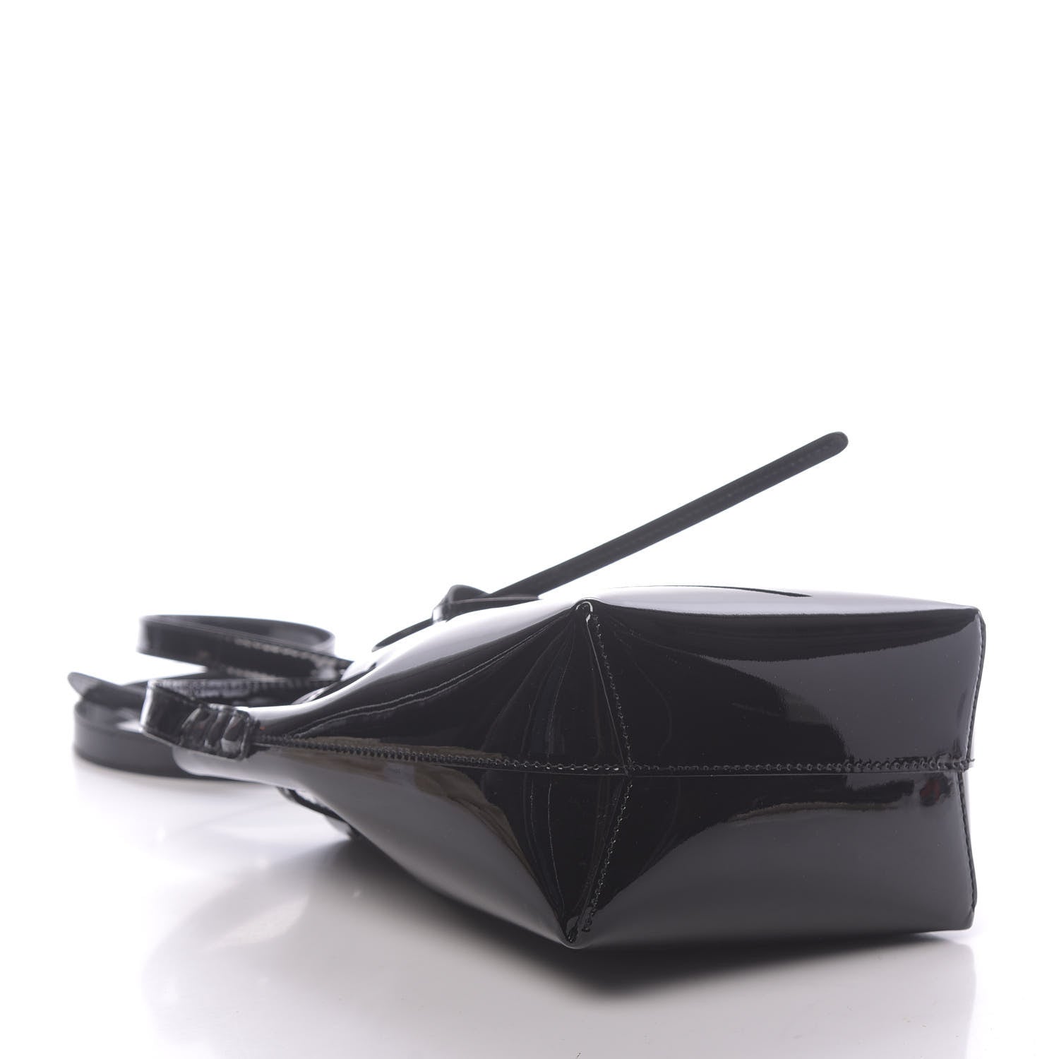 Mansur Gavriel Patent Calfskin Mini Mini Bucket Bag Black 4 of 9